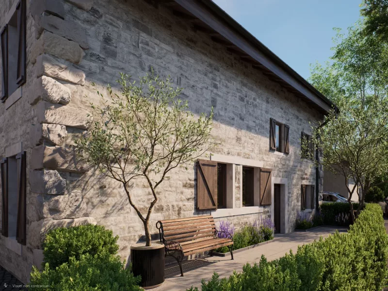 Façade de maison en pierres Façade de maison en pierres