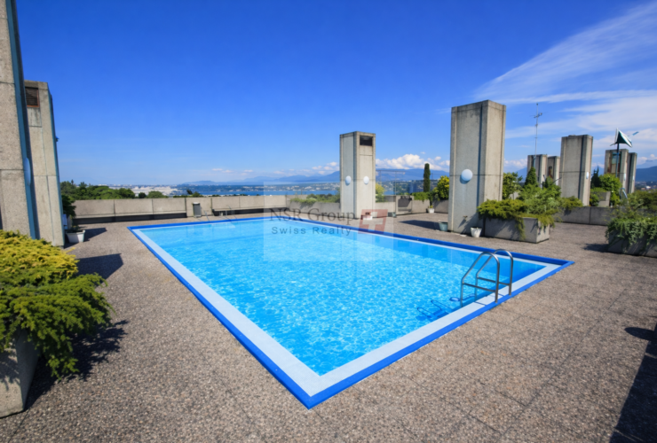 Petit-Saconnex – 4-room apartment in a secure residence with a swimming pool.