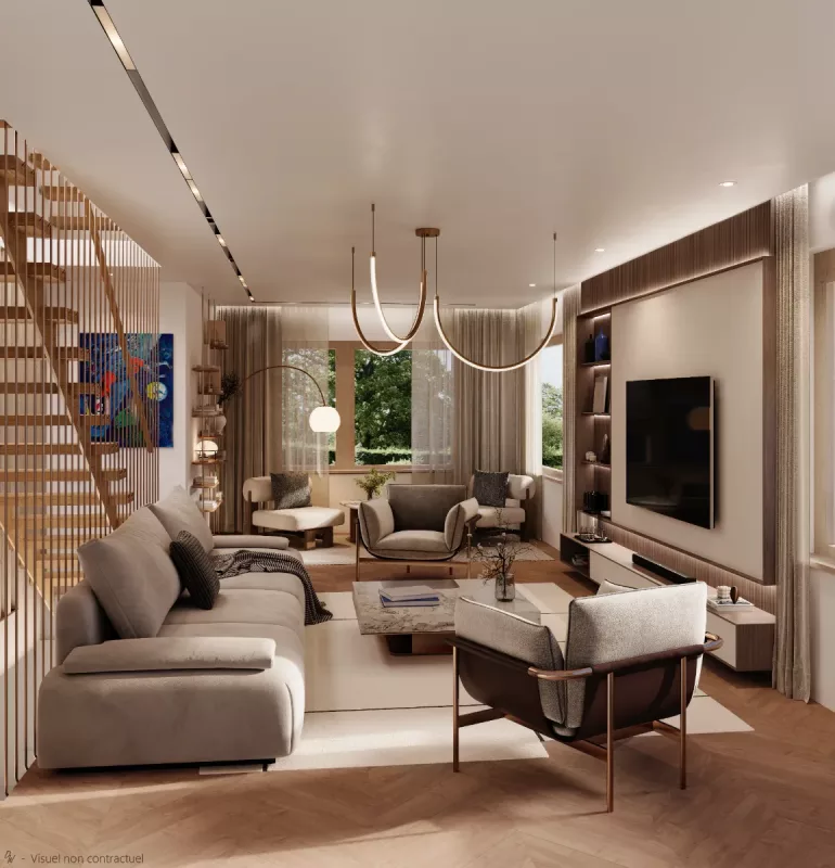 Salon d’un bien immobilier à Collonge-Bellerive Salon d'un bien immobilier à Collonge-Bellerive